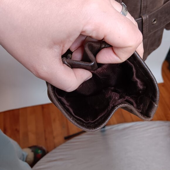 Vintage Genuine Leather Motorcycle Bomber Coat brown Jacket Women’s Medium 90s - Picture 16 of 16